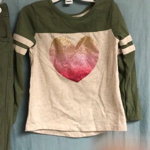Matching olive long sleeve set